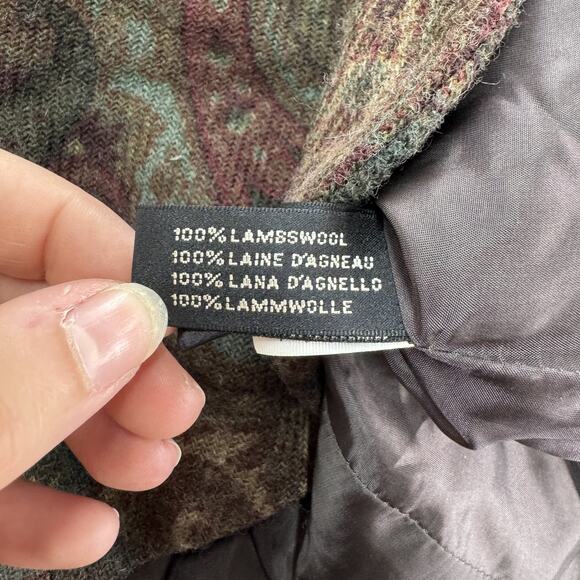 Ralph Lauren Blazer Womens 6 Paisley Wool Made USA Union Jacket Vintage 90s - Picture 4 of 9